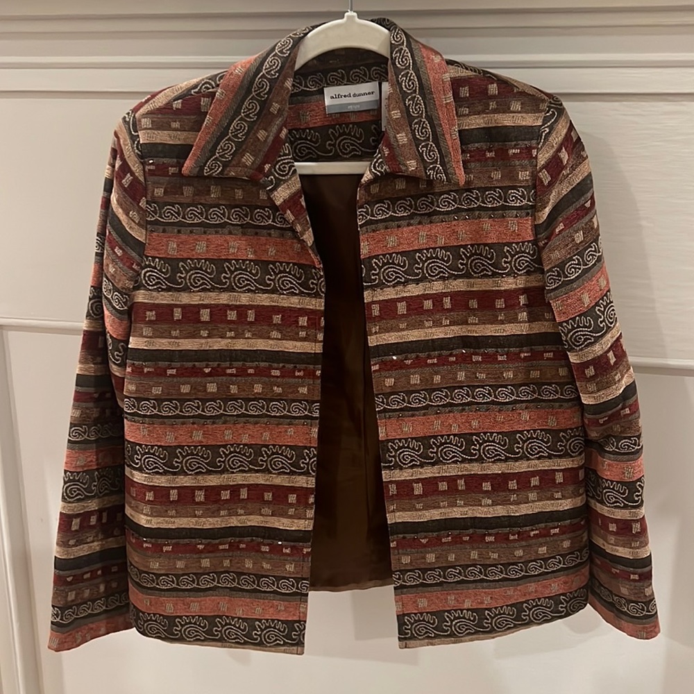 ALFRED DUNNER Autumn Collage Blazer.  Size 8P